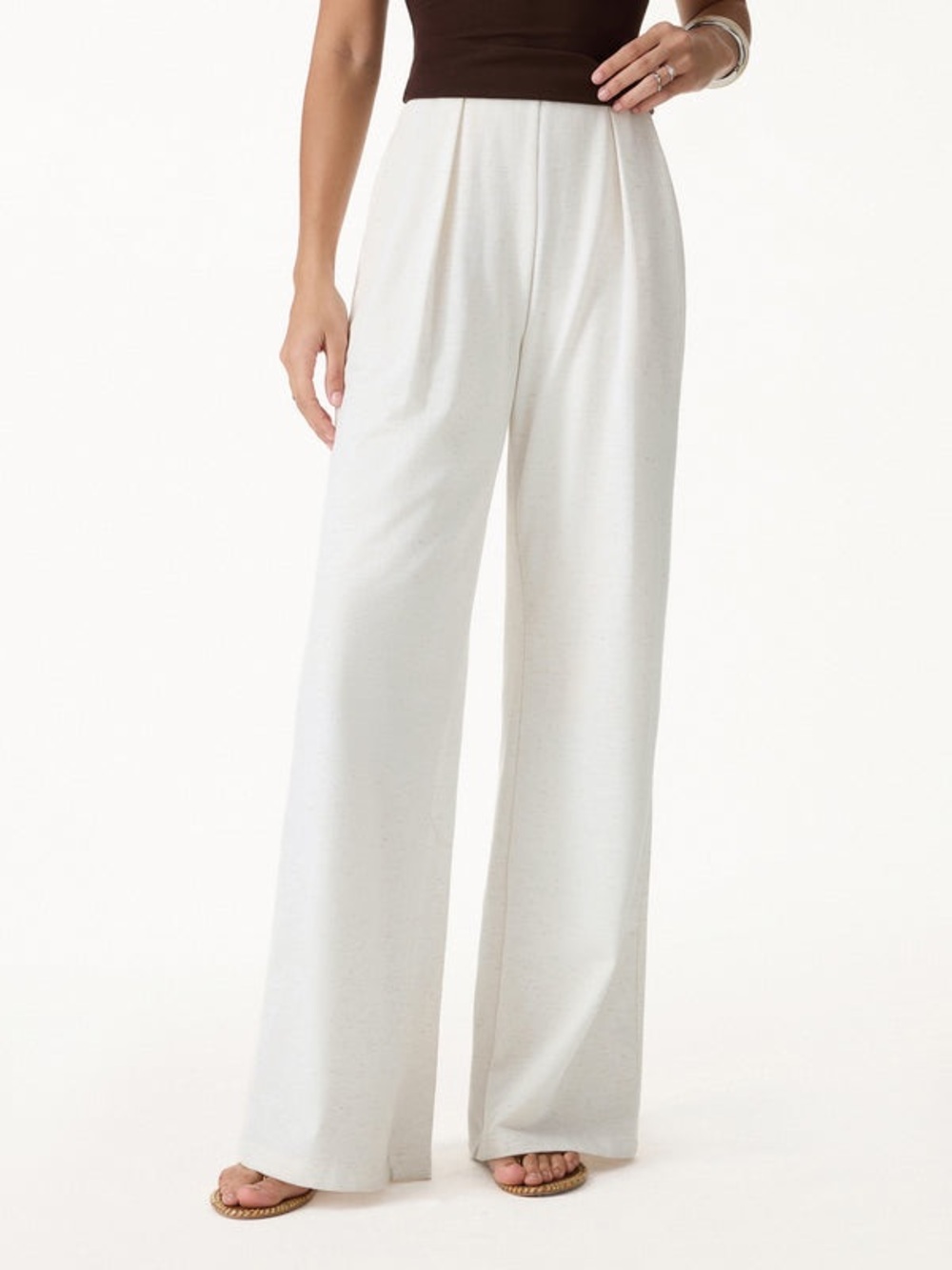 OGL Airy Stretch Linen-Like Wide Flare Pant with Pockets